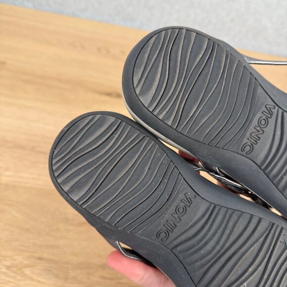 Vionic Rest Karina Backstrap Thong Sandal Size 10 Pewter Silver Supportive Comfy - Picture 11 of 13